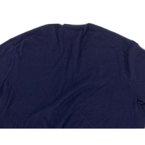 Men's Polo by Ralph Lauren Long Sleeve V-Neck Sweater Blue XL 100% Pima Cotton - Picture 9 of 9